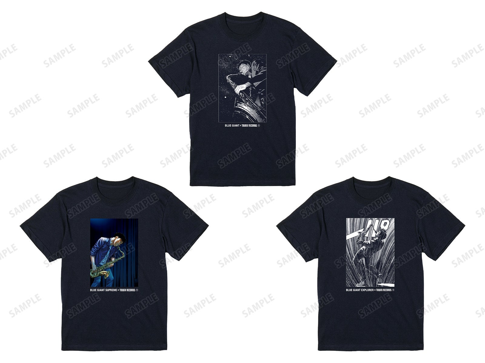 BLUE GIANT × TOWER RECORDS T-shirts (3 types)