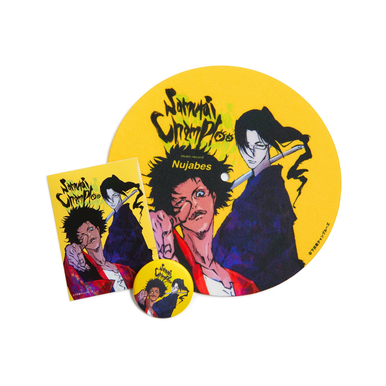 The original Samurai Champloo soundtrack created by Nujabes will be sold as  a 7-inch BOX with limited edition 20th anniversary specifications! There  are also goods that are irresistible for fans that use